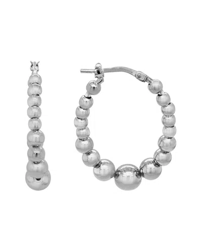 Italian Silver Hoops In Metallic