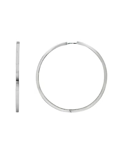 Italian Silver Hoops In Metallic