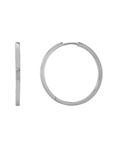 Italian Silver Hoops In Metallic