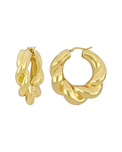 Italian Silver Hoops In Gold