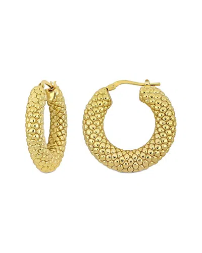 Italian Silver Hoops In Gold