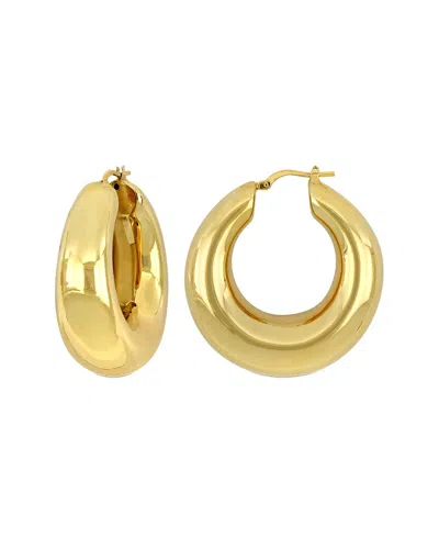 Italian Silver Hoops In Gold