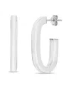Italian Silver Hoops In Metallic