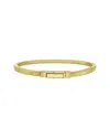 Italian Silver Italian Gold Gold Over Silver Cubogas Chain Bracelet In Gold