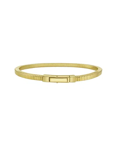 ITALIAN SILVER ITALIAN GOLD GOLD OVER SILVER CUBOGAS CHAIN BRACELET