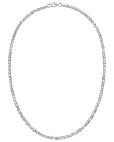 Italian Silver Italian Gold Silver 4.7mm Solid Rolo Chain Necklace In Metallic