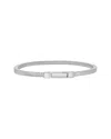 Italian Silver Italian Gold Silver Cubogas Chain Bracelet In Metallic