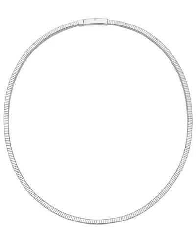 Italian Silver Italian Gold Silver Cubogas Chain Necklace In Metallic