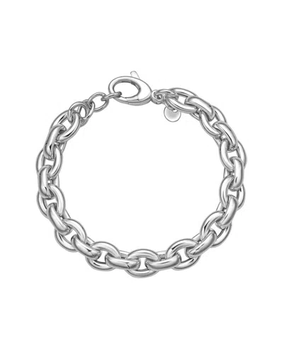 ITALIAN SILVER ITALIAN GOLD SILVER POLISHED CHUNKY LINK BRACELET