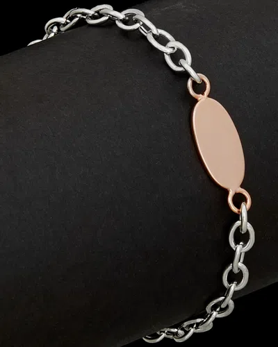 Italian Silver Italian Two-tone Silver Plated Bracelet