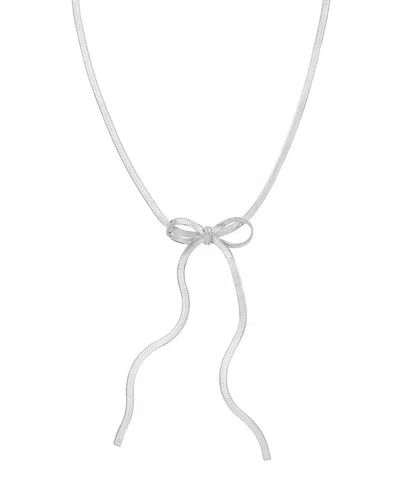 Italian Silver Lariat Necklace