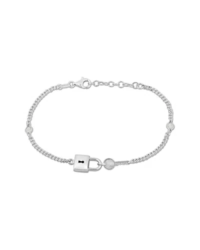 Italian Silver Lock & Key Bracelet
