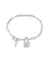 Italian Silver Lock & Key Bracelet