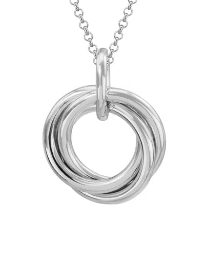 ITALIAN SILVER ITALIAN SILVER LOVEKNOT RINGS NECKLACE