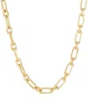 Italian Silver Square Rolo Link 22" Chain Necklace In 18k Gold-plated Sterling Silver In Gold Over Silver