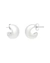 Italian Silver Mini Puffed Earrings
