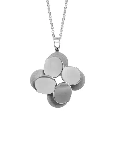 Italian Silver Necklace In Metallic