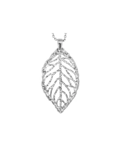Italian Silver Necklace In Metallic