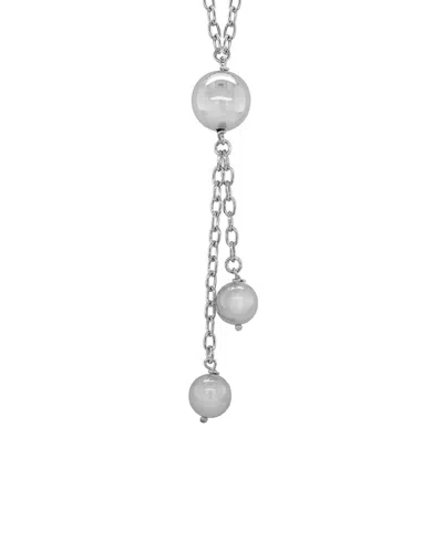 Italian Silver Necklace In Metallic