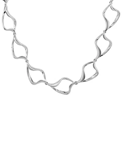 Italian Silver Necklace In Transparent