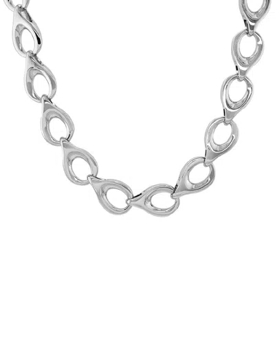 Italian Silver Necklace In Transparent