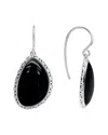 Italian Silver Onyx Dangle Earrings