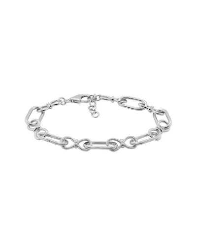 ITALIAN SILVER ITALIAN SILVER OPEN LINKS BRACELET