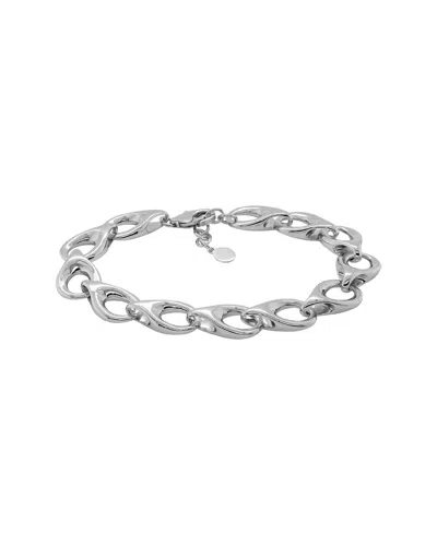 ITALIAN SILVER ITALIAN SILVER OPEN LINKS BRACELET