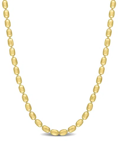 Italian Silver Oval Ball Chain Necklace