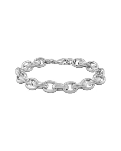 ITALIAN SILVER ITALIAN SILVER OVAL LINKS BRACELET