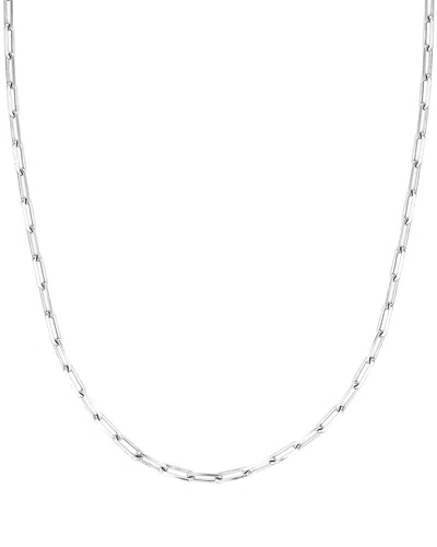 Italian Silver Paperclip Chain Necklace