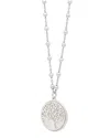 Italian Silver Pearl Tree Of Life Necklace