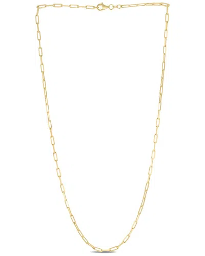 Italian Silver Paperclip Chain Necklace