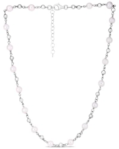 Italian Silver Bead Necklace