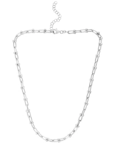 Italian Silver Jax Link Bracelet In Metallic