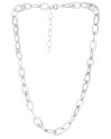 Italian Silver Oval Rolo Link Necklace