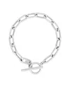 Italian Silver Paperclip Link Bracelet