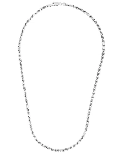 ITALIAN SILVER ITALIAN SILVER ROPE CHAIN NECKLACE