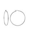 Italian Silver Round Tube Hoops