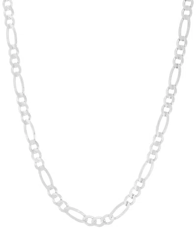 Italian Silver Silver 7mm Figaro Chain In Metallic