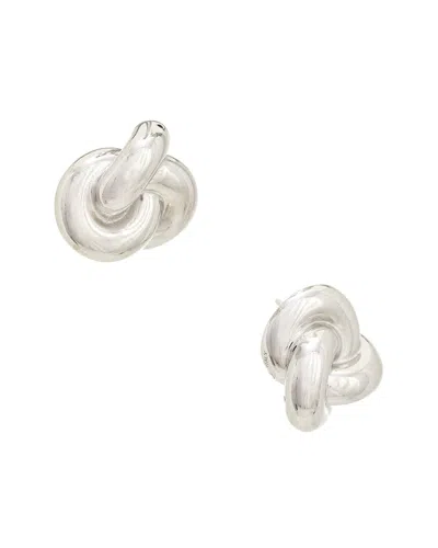 Italian Silver Silver Earrings In Metallic