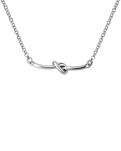 Italian Silver Silver Necklace In Metallic