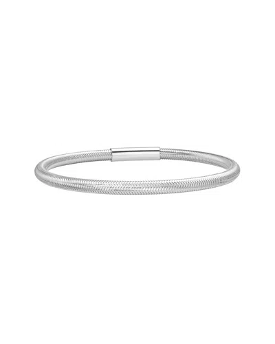 Italian Silver Silver Stretchable Bracelet In Metallic
