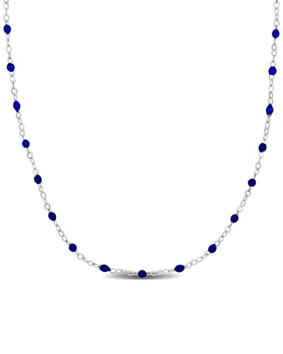 Italian Silver Station Necklace