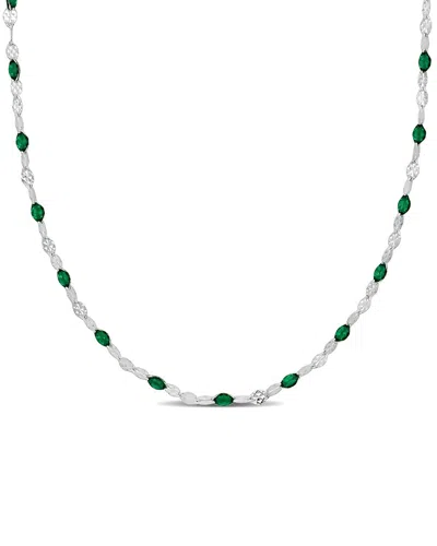 Italian Silver Station Necklace In Gold