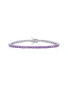 Italian Silver Silver Cz Tennis Bracelet