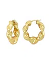 Italian Silver Twisted Hoops