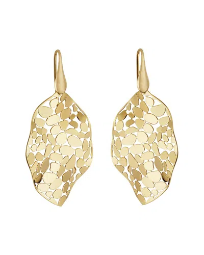 ITALIAN SILVER YELLOW GOLD OVER ITALIAN SILVER EARRINGS