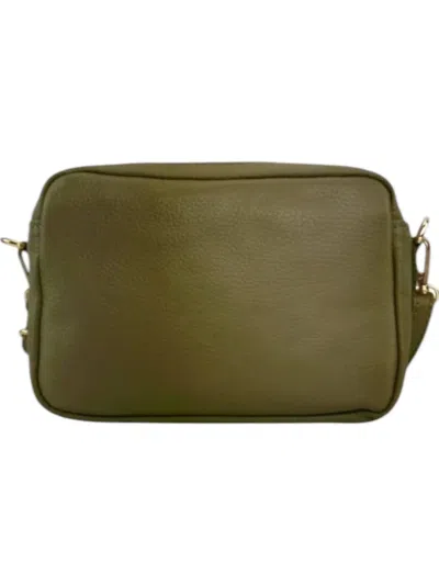 Italian's Leather Women's Barbara Leather Crossbody Bag In Olive Green