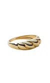 Italic 14k Solid Gold Croissant Ring